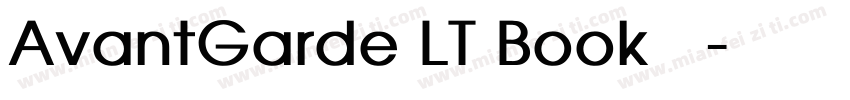 AvantGarde LT Book 常规字体转换